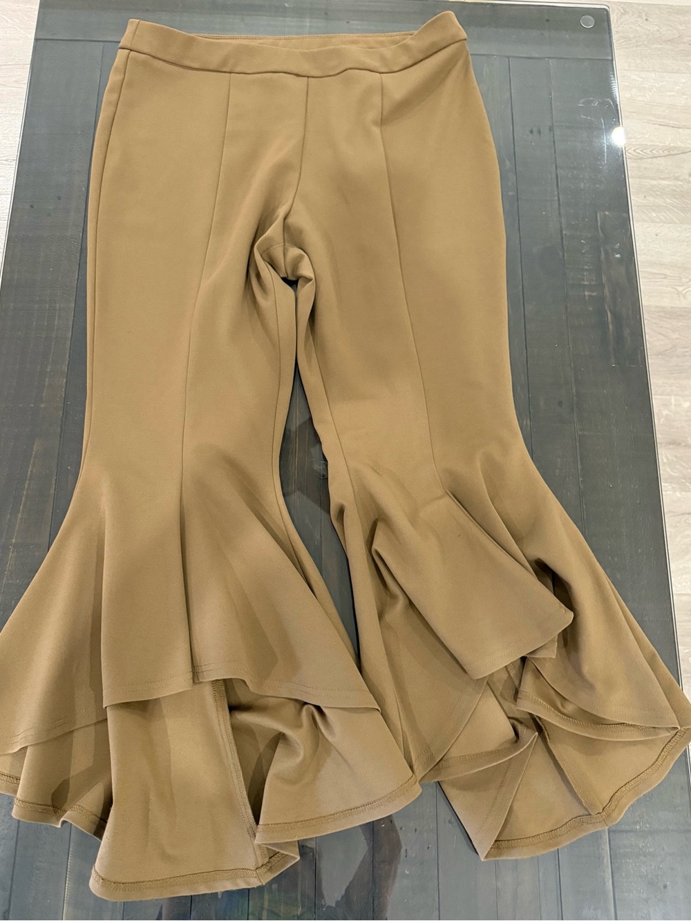 Cato Tailored Solid Camel Pants